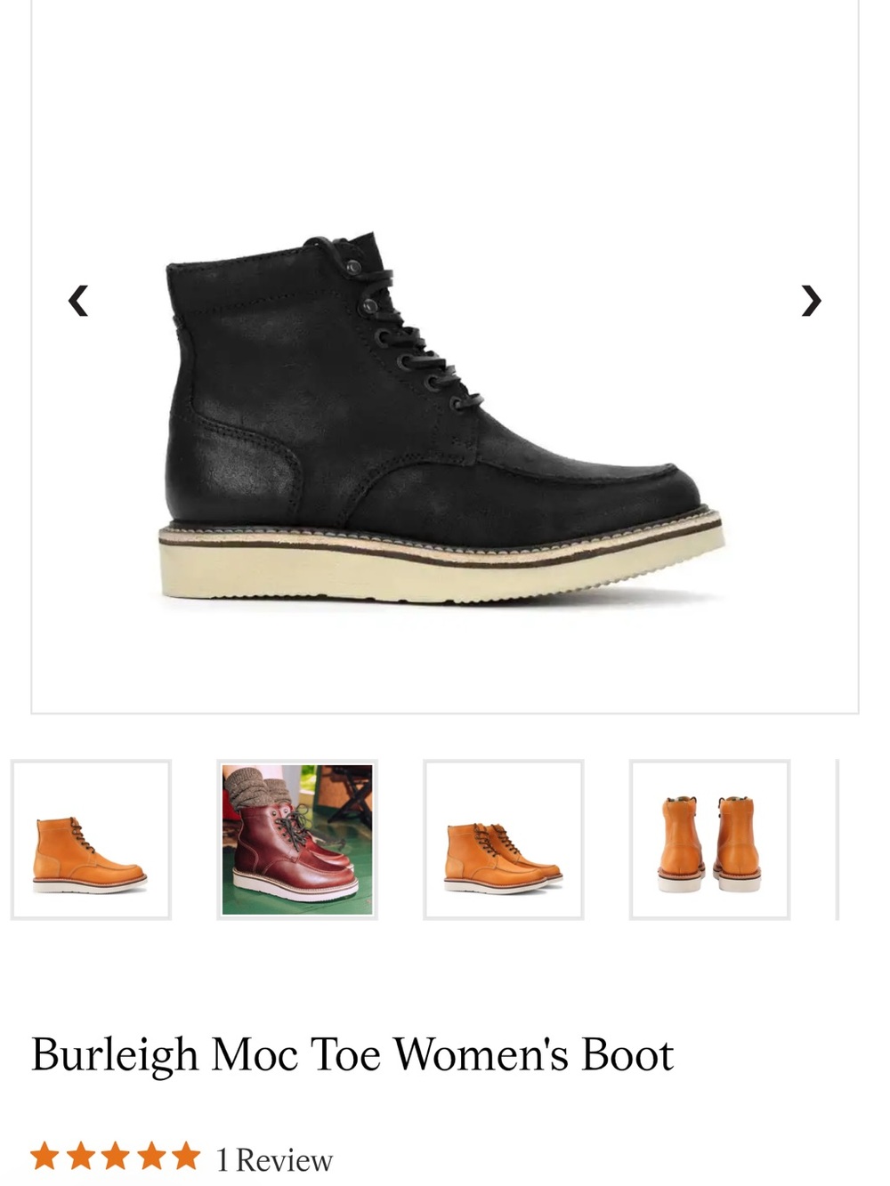Milwaukee Boot Co - Burleigh Black Moc Toe Women's Boot
